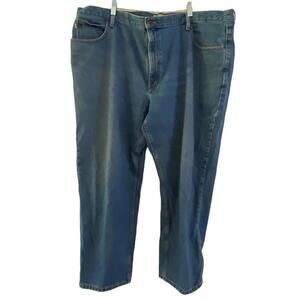 LL Bean Men's Jeans Size 46x29 Relaxed Fit 100% Cotton Medium Blue Wash